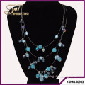 jewelry manufacturer wholesale multilayer blue stone bead necklace